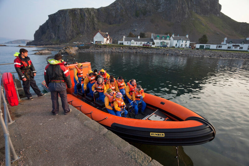 A Sea Fari Adventures Corryvrekan Wildlife Trip Prepares To Leave Easdale On The Isle Of Seil To Visit The Whirlpool The Third Largest In The World In The Gulf Of Corryvreckan Argyll