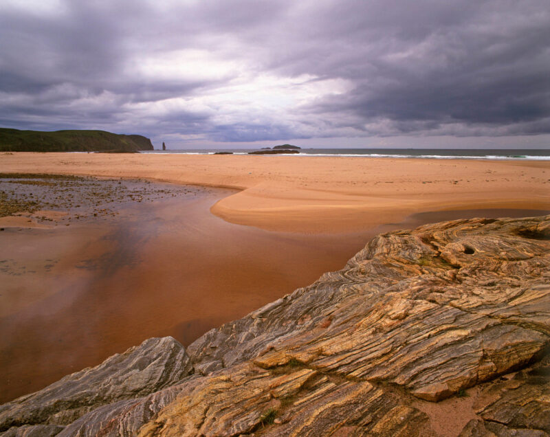 Sandwood Bay With A View Beyond To The Sea