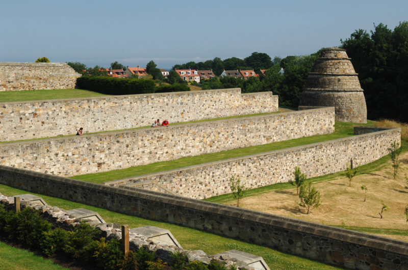 The Terraced Garden And Beehive Doocot At Aberdour Castle Aberdour Fife