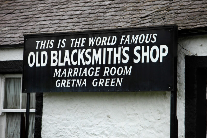 The World Famous Old Blacksmiths Shop Marriage Room Gretna Green Dumfries And Galloway view 2